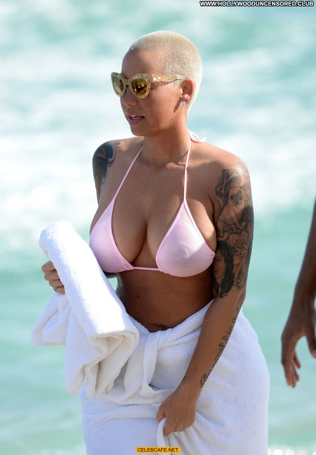 Amber Rose No Source Babe Beach Beautiful Posing Hot Celebrity Bikini